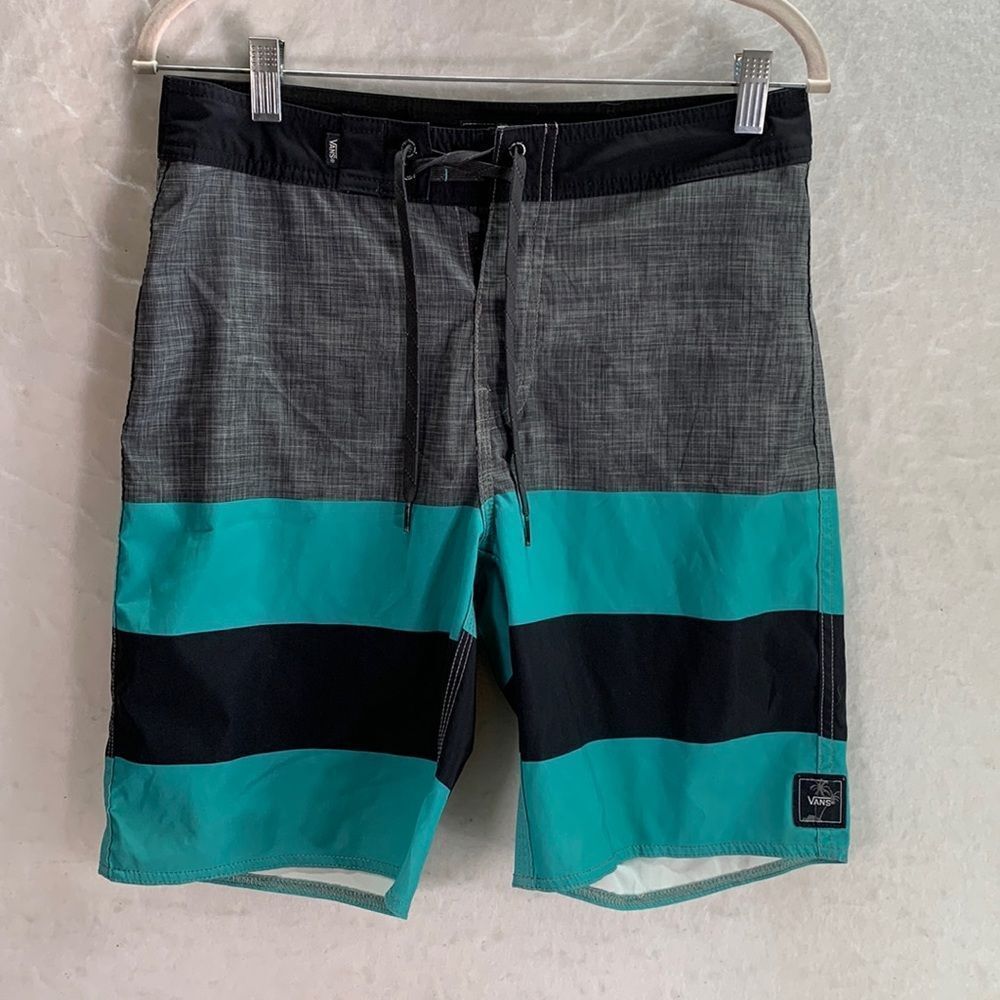 Mens VANS color block board shorts swimming trunks size 28